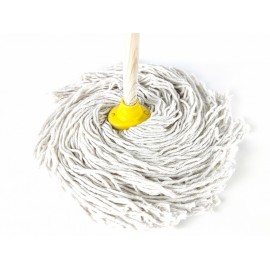Trapeador rosca hilaza blanco chico